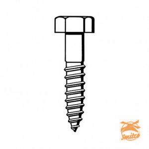 Houtdraadbout 8X60 (3ST) RVS blister Eurofix