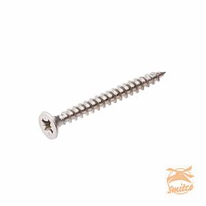 Spaanplaatschroef Pozidrive 5x50 PK (10st.) RVS Blister Eurofix