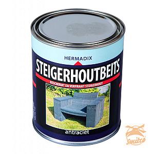 Steigerhoutbeits 750ml.  Antraciet