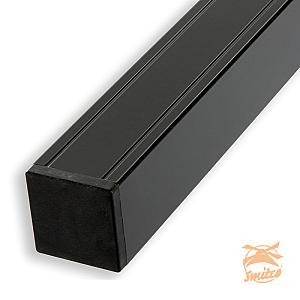 Aluminium Palen Met Cypresse Kern 6,8x6,8x186cm. Antraciet. 06319