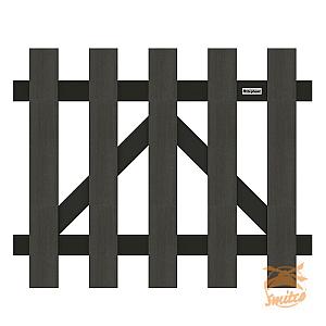 WPC De Luxe Tuinpoortje 80x100cm. Incl. Hang & Sluitwerk