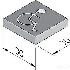 Tekst En Cijfertegels 30x30x6 Rolstoel