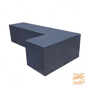 Patio Stapelblok Hoekblok 60x15x15  Zwart