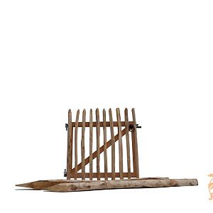 Kastanje Schapenhekpoortje  100x100 "incl. Hangh & Sluitwerk, Draai en Sluitpaal"