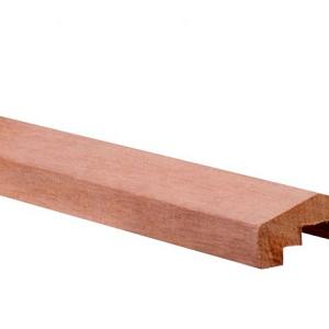 Hardhouten Geschaafde Afdeklat Met Sponning (4,9 x 1cm.) 7x3,5x180cm.  1064008 (W06840)