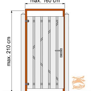 Tuindeurkozijn Hardhout Met Aanslaglat, Max. 160 cm. Breed 1063694 (W07537) =V