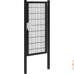 Hillfence Metalen Enkele Poort Premium-Line Inclusief Slot, 100x180cm. Zwart  1052655