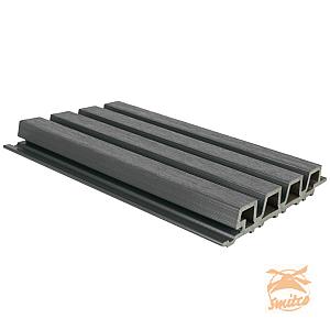 NewTechWood Composiet Co-Extrusie Wand Bekleding Rhombus Profiel, 3,3x21,5x390cm. Silver Gray 10591