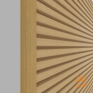 NewTechWood Aluminium Co-Extrusie Eindprofiel Rhombus t.b.v. Wand Bekleding, 5x5x300 cm. Red Cedar  