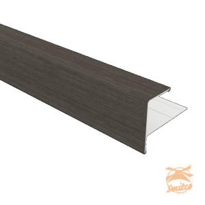 NewTechWood  Aluminium Co-Extrusie Eindprofiel Rhombus t.b.v. Wand Bekleding, 5x5x300 cm. Silver Gra