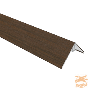 NewTechWood Aluminium Hoekprofiel Rhombus t.b.v. Wand Bekleding, 6x6x300cm. Ipe 1059187