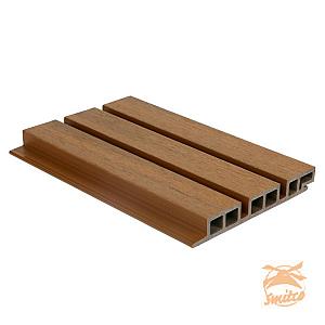 NewTechWood Composiet Co-Extrusie Wand Bekleding Castellation 50 Profiel, 2,5x19,6x290 cm. Red Cedar