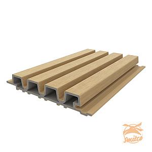 NewTechWood Composiet Co-Extrusie Wand Bekleding Rhombus Profiel, 3,3x21,5x230 cm. Red Cedar