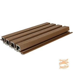 NewTechWood Composiet Co-Extrusie Wand Bekleding Rhombus Profiel, 3,3x21,5x230cm. Teak