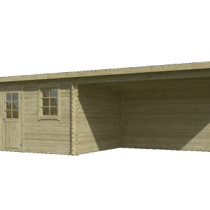 Onze Outdoor Life Overkappingen en Blokhutten worden geleverd exclusief dakbedekking, vloer en Funda