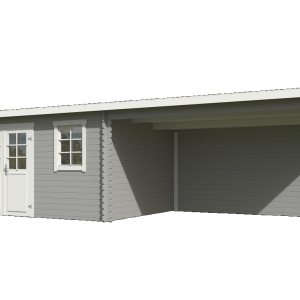 Onze Outdoor Life Overkappingen en Blokhutten worden geleverd exclusief dakbedekking, vloer en Funda