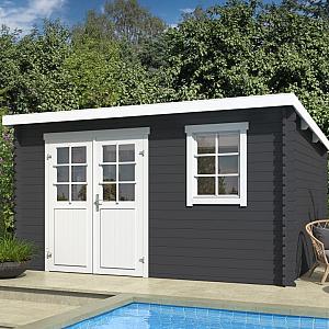 Onze Outdoor Life Overkappingen en Blokhutten worden geleverd exclusief dakbedekking, vloer en Funda