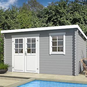 Onze Outdoor Life Overkappingen en Blokhutten worden geleverd exclusief dakbedekking, vloer en Funda