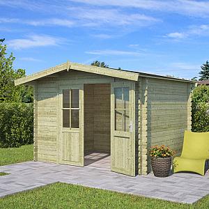 Onze Outdoor Life Overkappingen en Blokhutten worden geleverd exclusief dakbedekking, vloer en Funda