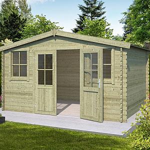 Onze Outdoor Life Overkappingen en Blokhutten worden geleverd exclusief dakbedekking, vloer en Funda