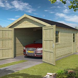 Onze Outdoor Life Overkappingen en Blokhutten worden geleverd exclusief dakbedekking, vloer en Funda