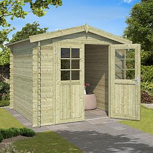 Onze Outdoor Life Overkappingen en Blokhutten worden geleverd exclusief dakbedekking, vloer en Funda