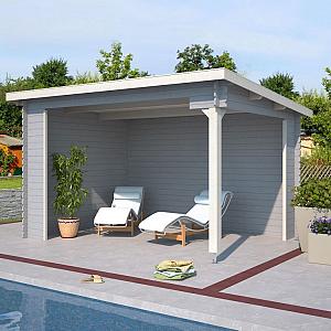 Onze Outdoor Life Overkappingen en Blokhutten worden geleverd exclusief dakbedekking, vloer en Funda