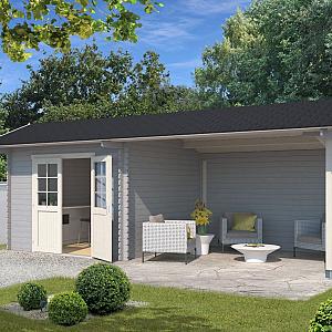 Onze Outdoor Life Overkappingen en Blokhutten worden geleverd exclusief dakbedekking, vloer en Funda