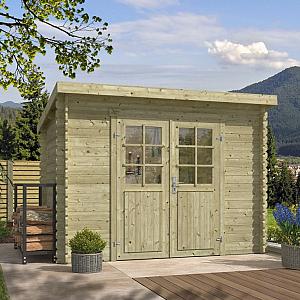 Onze Outdoor Life Overkappingen en Blokhutten worden geleverd exclusief dakbedekking, vloer en Funda