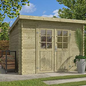 Onze Outdoor Life Overkappingen en Blokhutten worden geleverd exclusief dakbedekking, vloer en Funda