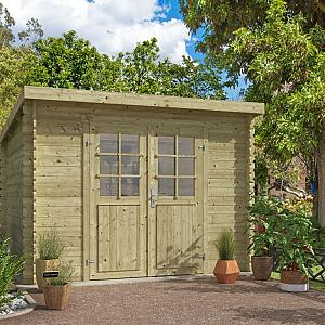 Onze Outdoor Life Overkappingen en Blokhutten worden geleverd exclusief dakbedekking, vloer en Funda