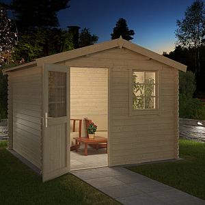 Onze Outdoor Life Overkappingen en Blokhutten worden geleverd exclusief dakbedekking, vloer en Funda