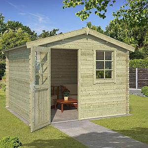 Onze Outdoor Life Overkappingen en Blokhutten worden geleverd exclusief dakbedekking, vloer en Funda