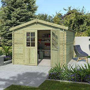 Onze Outdoor Life Overkappingen en Blokhutten worden geleverd exclusief dakbedekking, vloer en Funda