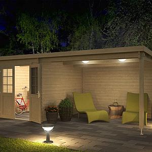 Onze Outdoor Life Overkappingen en Blokhutten worden geleverd exclusief dakbedekking, vloer en Funda