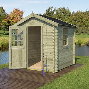 Onze Outdoor Life Overkappingen en Blokhutten worden geleverd exclusief dakbedekking, vloer en Funda