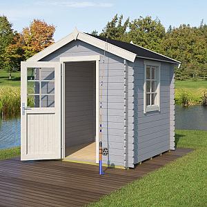 Onze Outdoor Life Overkappingen en Blokhutten worden geleverd exclusief dakbedekking, vloer en Funda