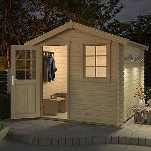 Onze Outdoor Life Overkappingen en Blokhutten worden geleverd exclusief dakbedekking, vloer en Funda