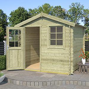 Onze Outdoor Life Overkappingen en Blokhutten worden geleverd exclusief dakbedekking, vloer en Funda