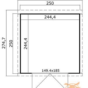 Onze Outdoor Life Overkappingen en Blokhutten worden geleverd exclusief dakbedekking, vloer en Funda