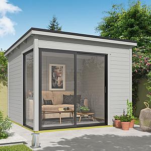 Onze Outdoor Life Overkappingen en Blokhutten worden geleverd exclusief dakbedekking, vloer en Funda