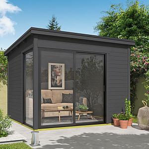 Onze Outdoor Life Overkappingen en Blokhutten worden geleverd exclusief dakbedekking, vloer en Funda