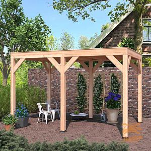 Onze Outdoor Life Overkappingen en Blokhutten worden geleverd exclusief dakbedekking, vloer en Funda