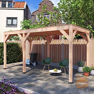 Onze Outdoor Life Overkappingen en Blokhutten worden geleverd exclusief dakbedekking, vloer en Funda