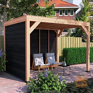 Onze Outdoor Life Overkappingen en Blokhutten worden geleverd exclusief dakbedekking, vloer en Funda