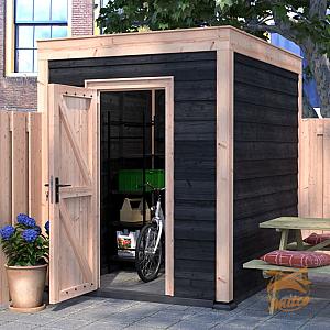 Onze Outdoor Life Overkappingen en Blokhutten worden geleverd exclusief dakbedekking, vloer en Funda