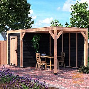 Onze Outdoor Life Overkappingen en Blokhutten worden geleverd exclusief dakbedekking, vloer en Funda