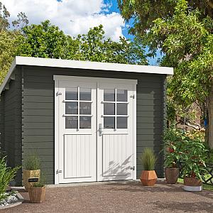 Onze Outdoor Life Overkappingen en Blokhutten worden geleverd exclusief dakbedekking, vloer en Funda