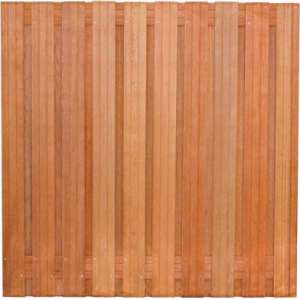 Hardhout Rechtscherm 21-Planks 180 x 180 cm.  99361