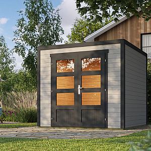 Onze Outdoor Life Overkappingen en Blokhutten worden geleverd exclusief dakbedekking, vloer en Funda